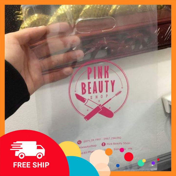 IN TÚI NILONG TRONG [IN THEOYÊU CẦU] 1000 CHIẾC TÚI TRONG SUỐT IN TÊN THƯƠNG HIỆU