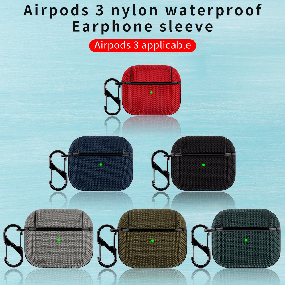 Vỏ Hộp Sạc Tai Nghe Không Dây Bằng Nylon Chống Trầy Chống Rơi Cho 2021 Release Airpods 3