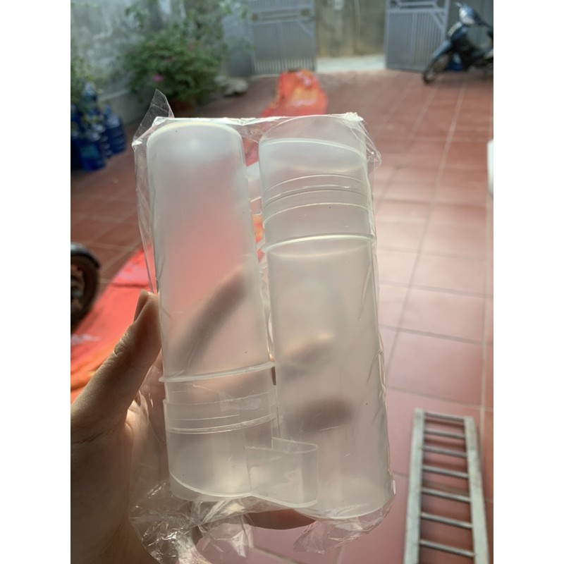Set 2 Cóng Uống Nước Dài Cho Chim Cảnh Bằng Nhựa Dẻo Bền Đẹp