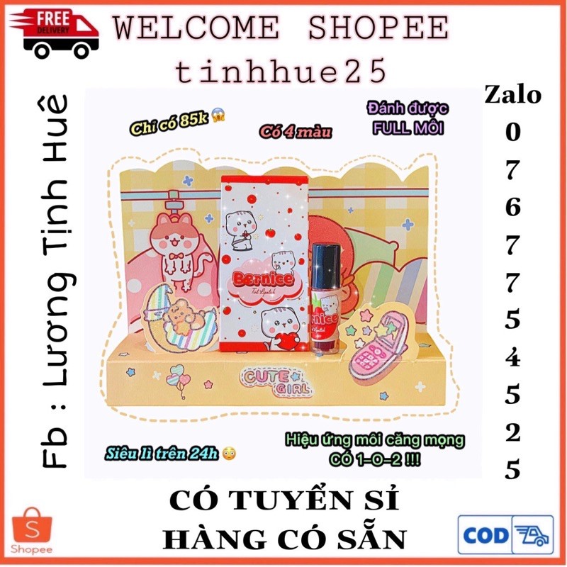 💥 HÀNG MỚI VỀ💥 SET SON TINT 4 màu HÀNG CHÍNH HÃNG CHUẨN CTY 100%