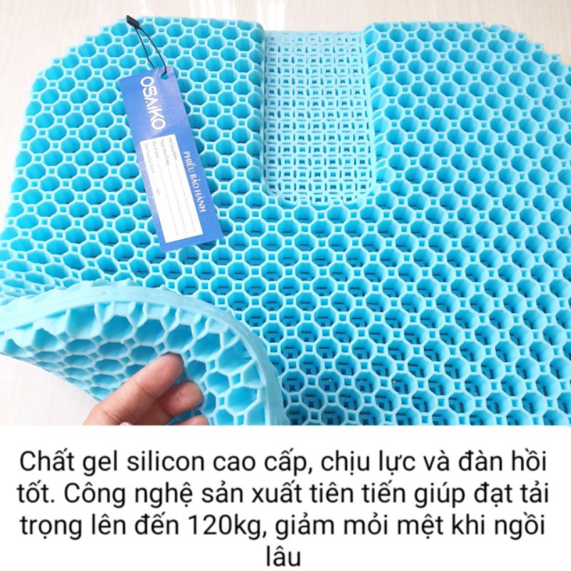 Đệm 3D lót ngồi thoáng khí, tuần hoàn máu OSAIKO Soft Otasquare L độ căng lớn dành cho người có tải trọng từ 80-120kg