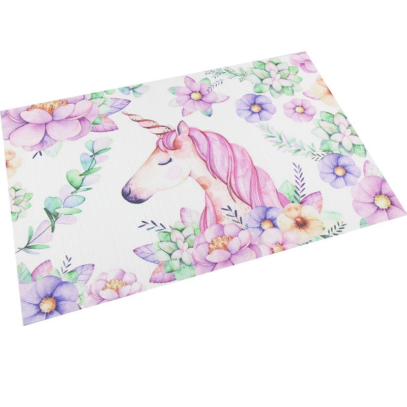 Tấm Lót Bàn Ăn Chống Thấm Nước Họa Tiết Lá Cây Xinh Xắn