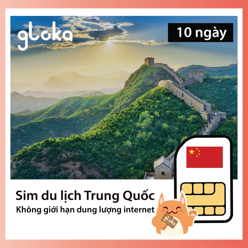 Sim du lịch Trung Quốc - Hồng Kong - Macao không giới hạn dung lượng 10 ngày