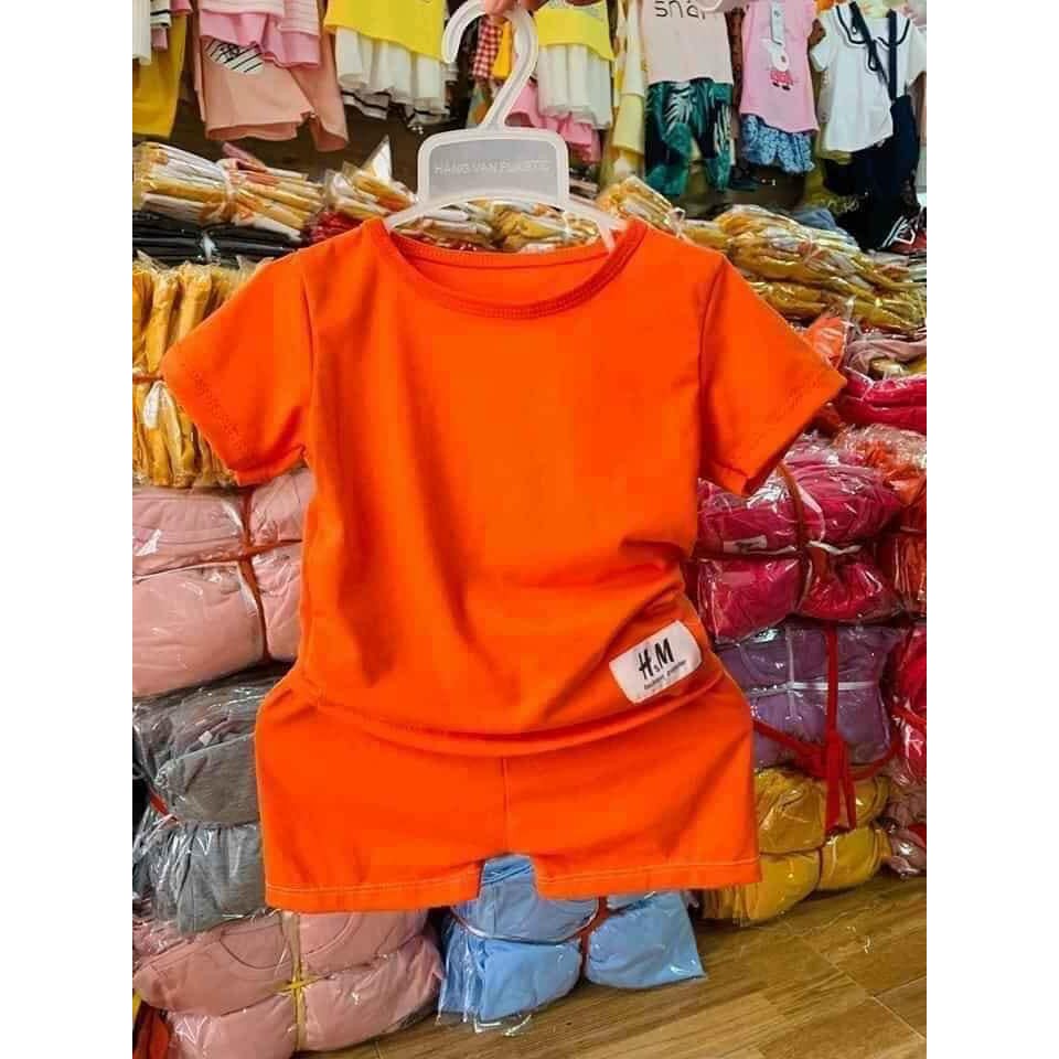 Bộ cọc tay cho bé,Bộ trơn cộc tay cho bé trai và gái