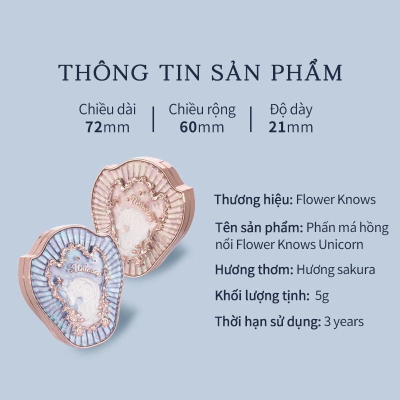 Phấn Má Hồng Flower Knows Trang Điểm Tự Nhiên 3 Màu Tùy Chọn 5g