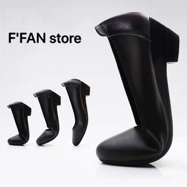 Giày Tiếp Viên Hàng Không [DA THẬT] Nữ Công Sở Văn Phòng Mũi Tròn Gót vuông FFAN STORE