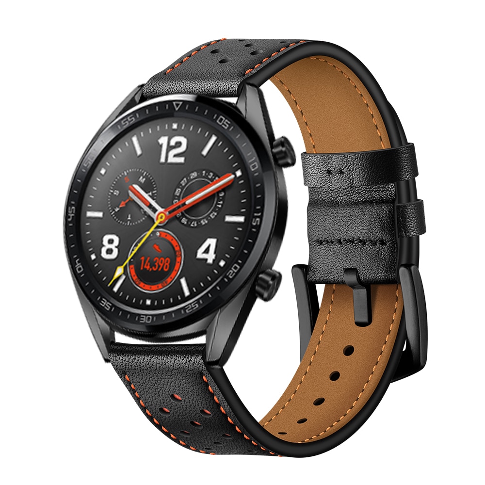 Dây Đeo Bằng Da Thật 22mm Cho Đồng Hồ Samsung Galaxy Watch 3 46mm Correa Gear S3 Amazfit Bip Huawei Watch Gt 2