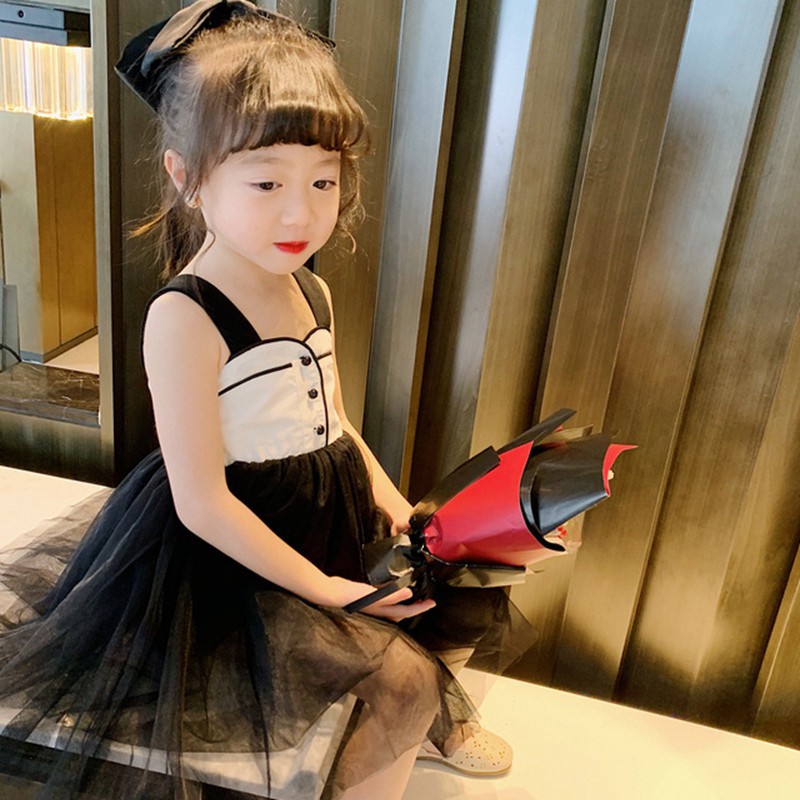 Đầm xòe không tay phong cách Hàn Quốc xinh xắn cho bé gái 0-5 tuổi