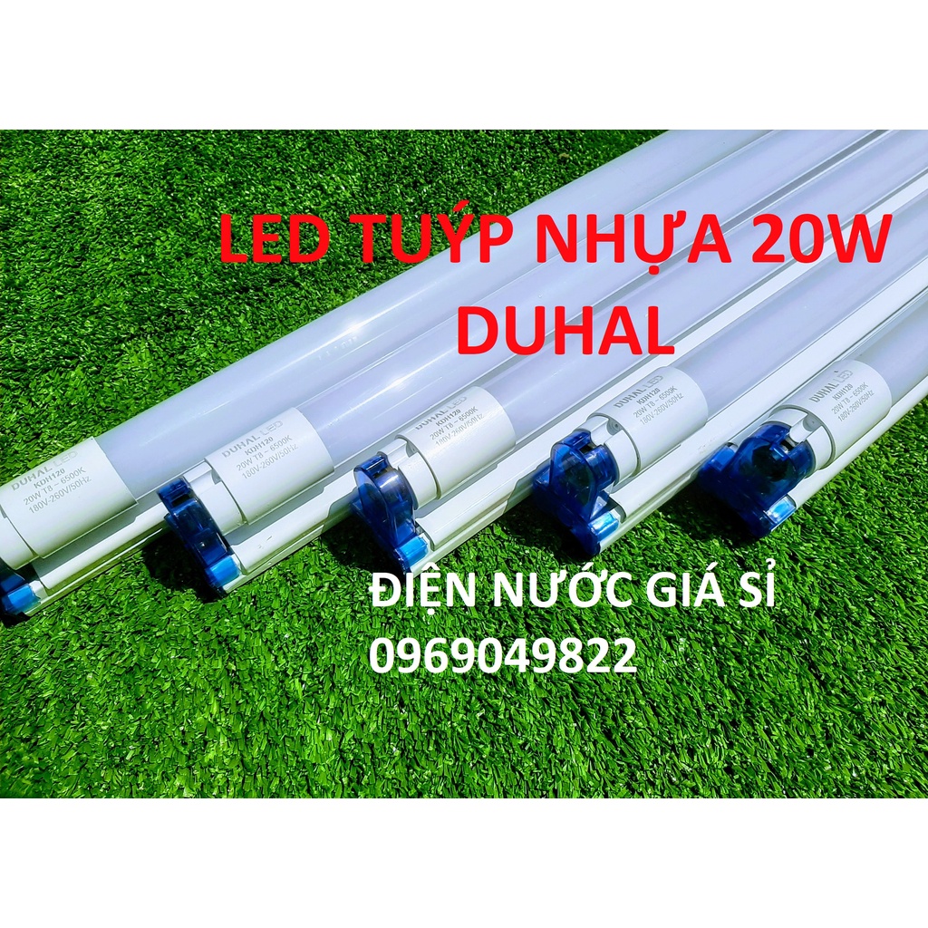 Bộ 3 - 5 Bóng Đèn Led Tuýp Nhựa Duhal 1m2 ( 1.2m ) 20W Ánh Sáng Trắng ( Chính Hãng )