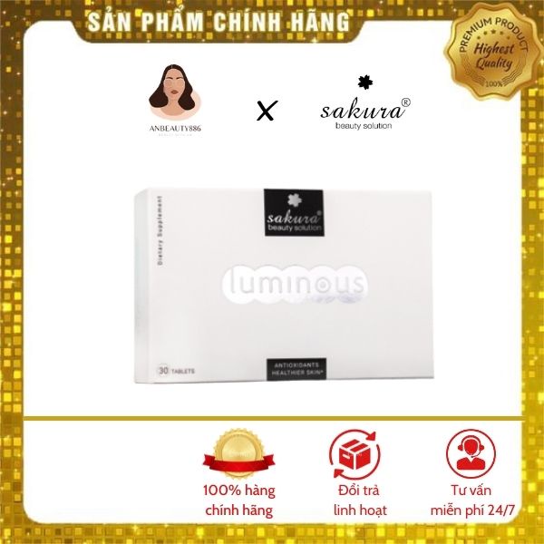 Viên uống trắng da cà chua trắng Sakura Luminous 30 viên
