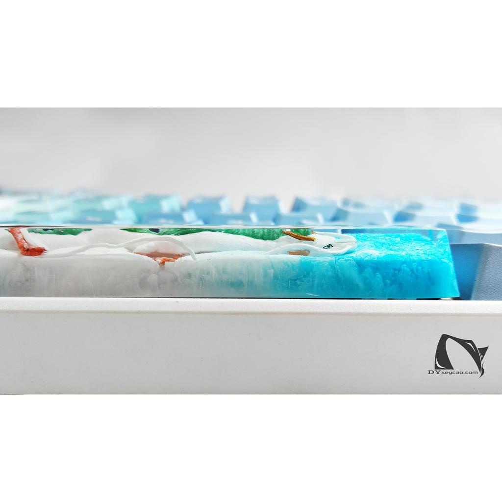 Nút bàn phím rồng Haku, nút bàn phím Spirited Away handmade, nút bàn phím resin,Haku keycap SA, Artisan Keycap