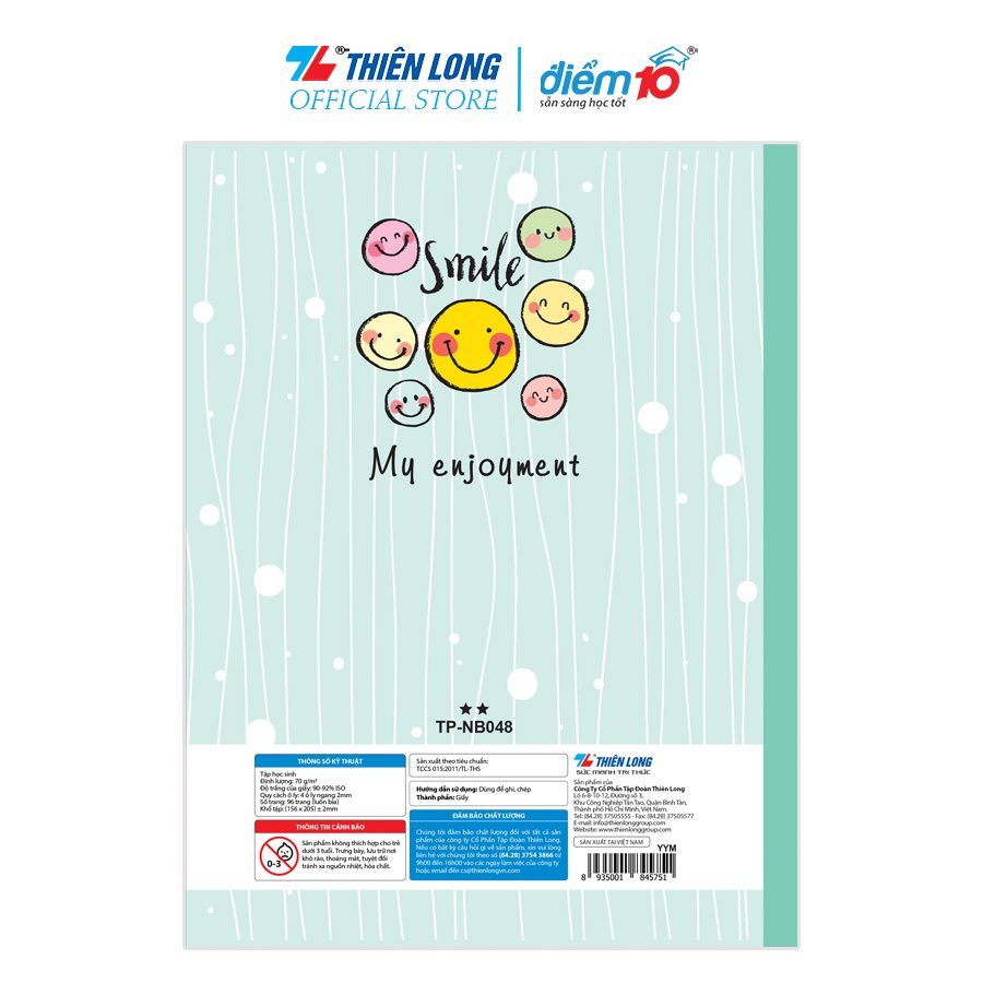 Tập học sinh 96 trang Điểm 10 TP-NB048