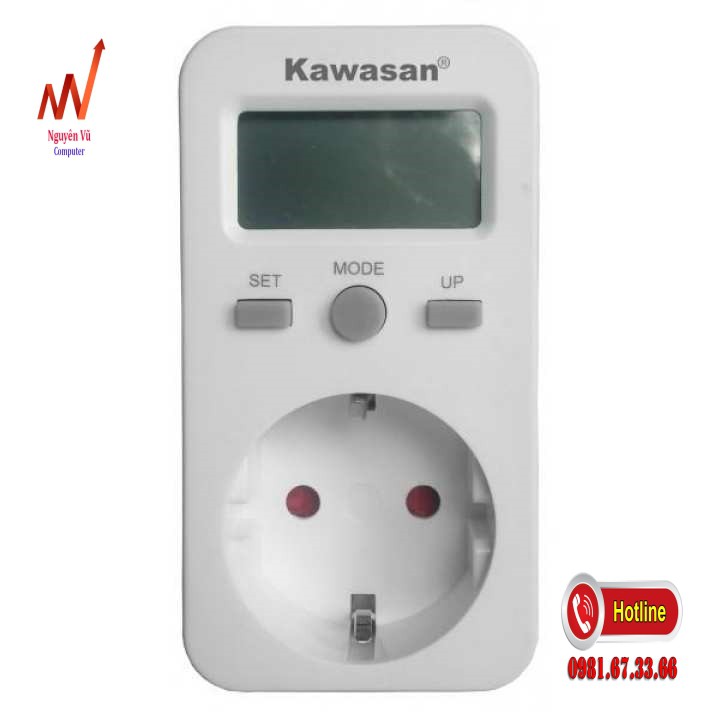 Ổ cắm đo điện năng tiêu thụ, đo công suất đa năng Kawa Kw - EN106