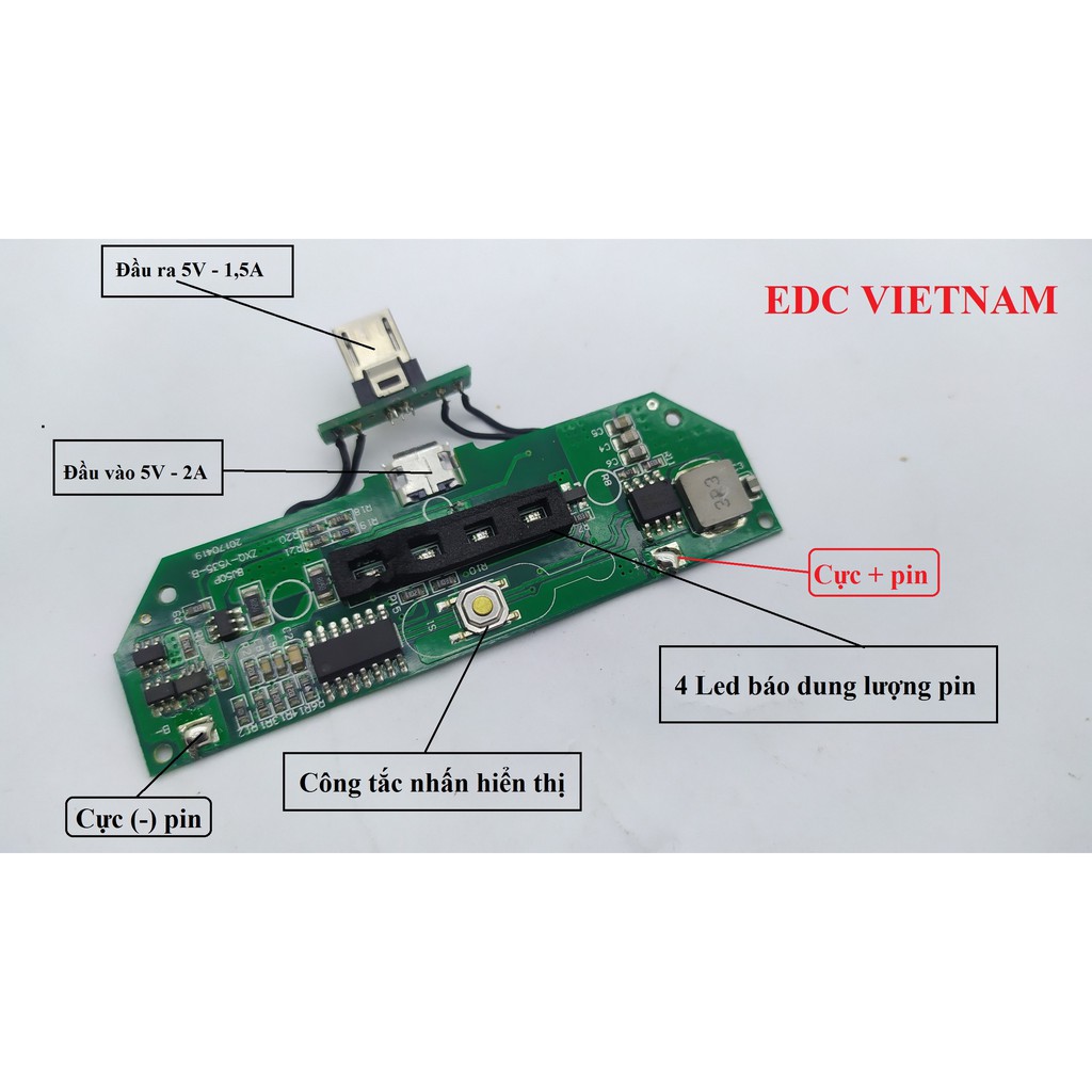 Combo 20 Mạch Sạc Dự Phòng kiêm bảo vệ pin 1S (5v 2a)