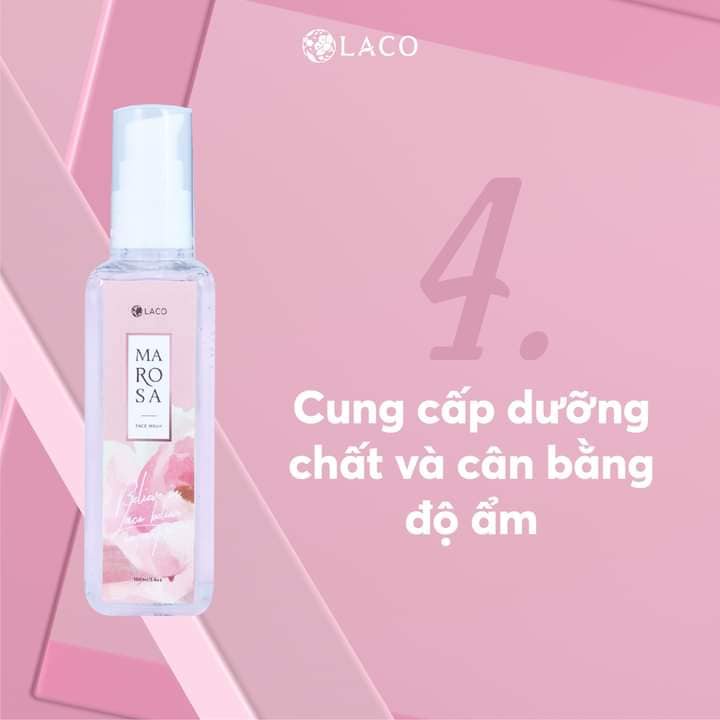 Sữa Rửa Mặt Laco Marosa Date_2025 Hoa hồng sữa rửa mặt Sử Dụng Cho Mọi Loại Da
