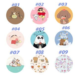 Giá đỡ điện thoại popsocket quấn tai nghe in hình hoạt hình