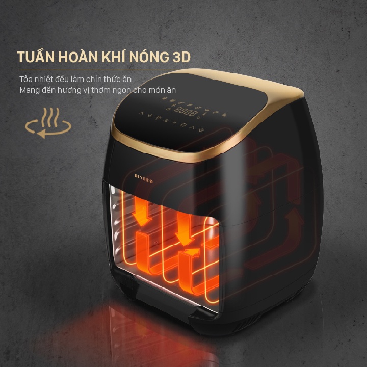 Lò nướng chân không BIYI AF-60A 11L 2000W - Đa chức năng - Bảo hành 12 tháng