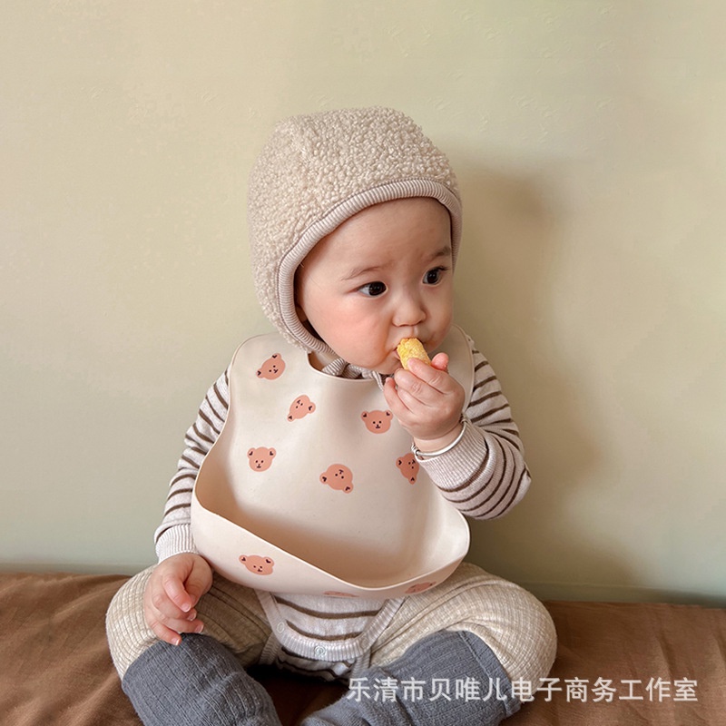 Yếm Ăn Silicone Không BPA Chống Thấm Nước Dễ Lau Chùi Cho Bé Trai Và Bé Gái