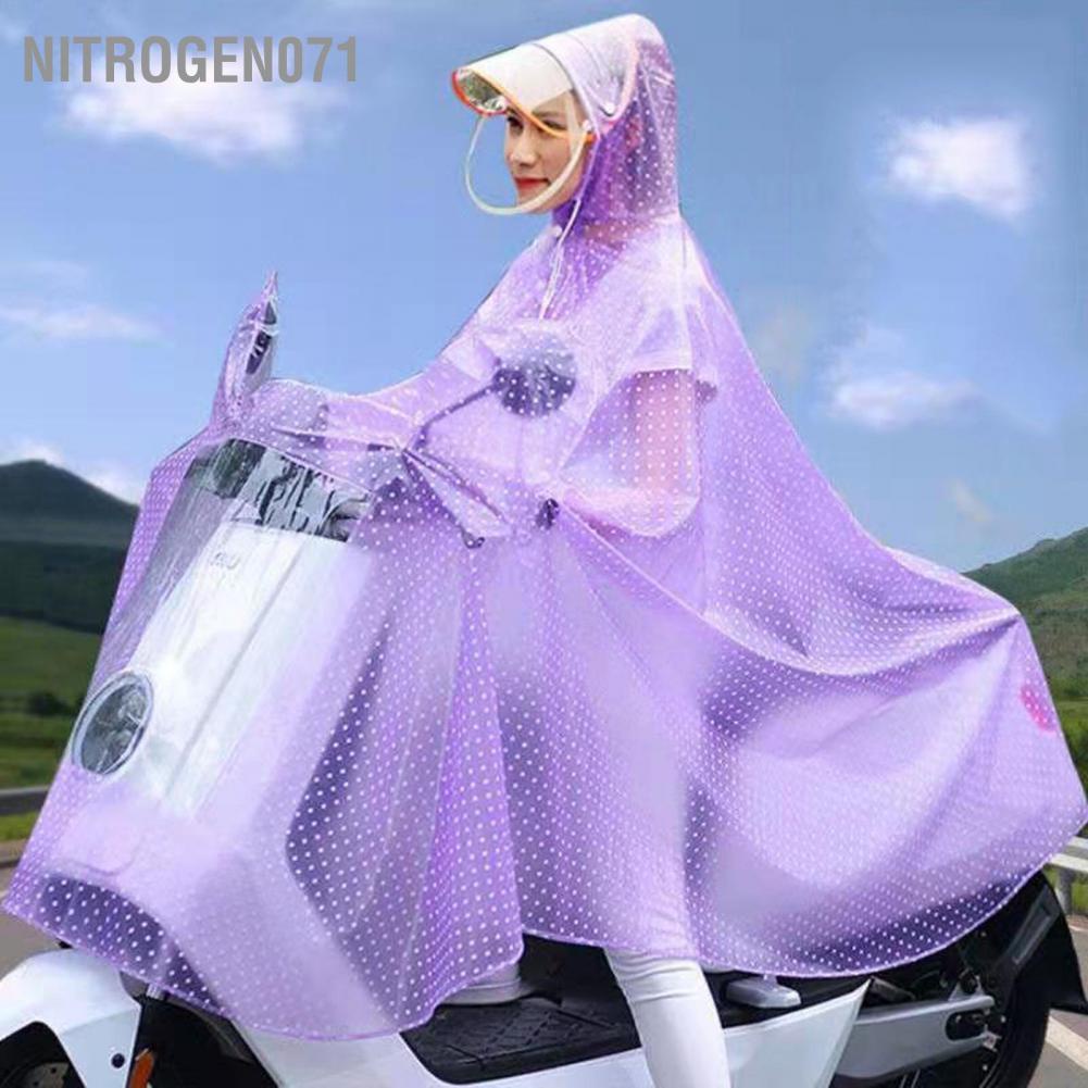 Nitrogen071 Motorcycle Raincoat Cycling Rain Poncho Waterproof Scooter Capes for Men Women