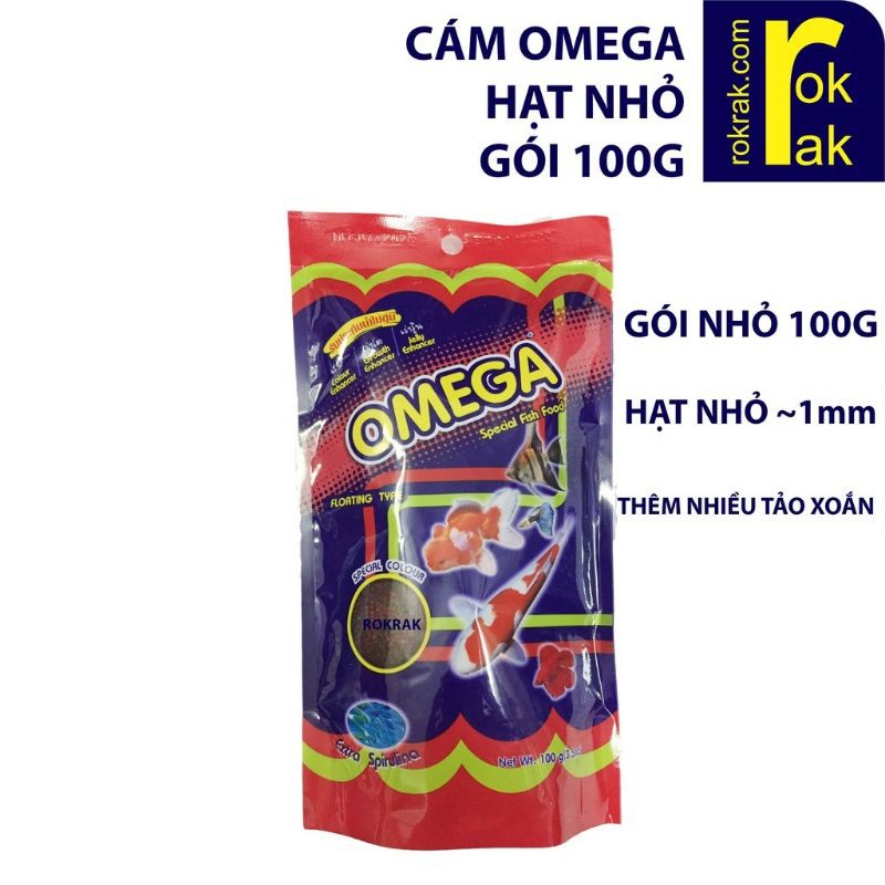 Thức ăn Omega cho cá cảnh (Hàng nhập Thái Lan) - Gói 100g hạt size 1mm
