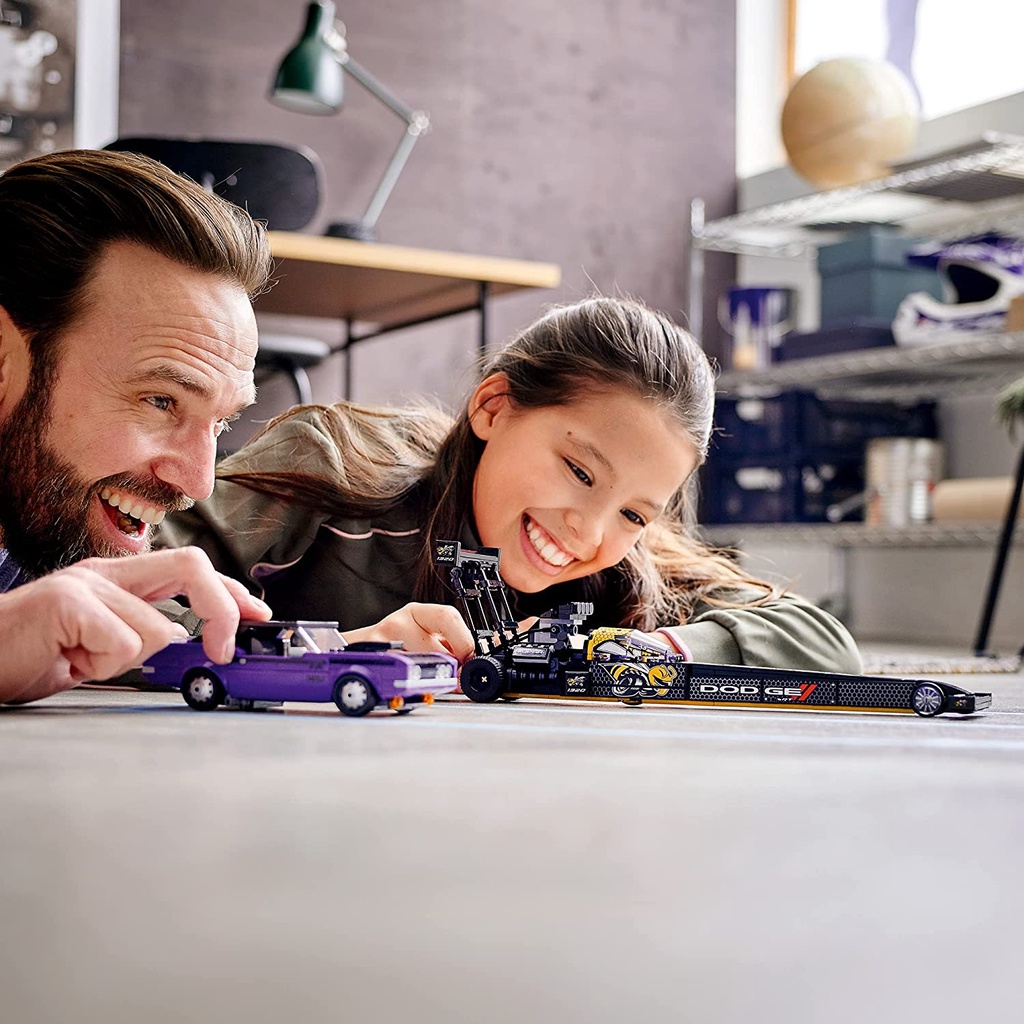 Đồ chơi LEGO Xe Đua Dodge Top Fuel Dragster & Dodge 1970 Challenger mã 76904