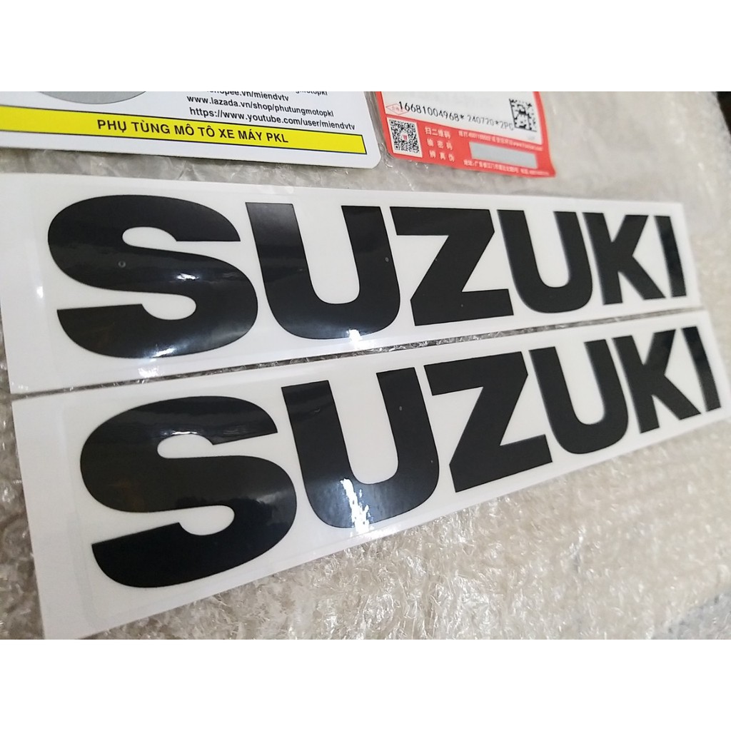 Tem dán bình xăng lớn Suzuki EN150 EN125-2F / 3F / 3E EN150-A 1 cặp Hàng chính hãng SUZUKI