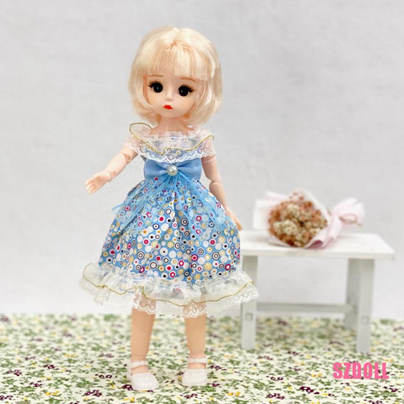 Đầm Búp Bê 6 Điểm Thời Trang Xuân Hè BJD 30cm Ts1Szdoll