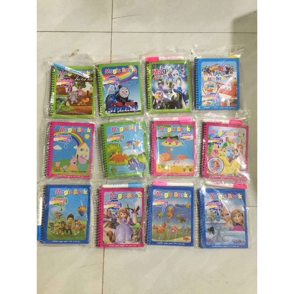 Tranh Tô màu nước ma thuật, chỉ cần nước lọc vẽ tranh không giới hạn với 18 chủ đề khác nhau