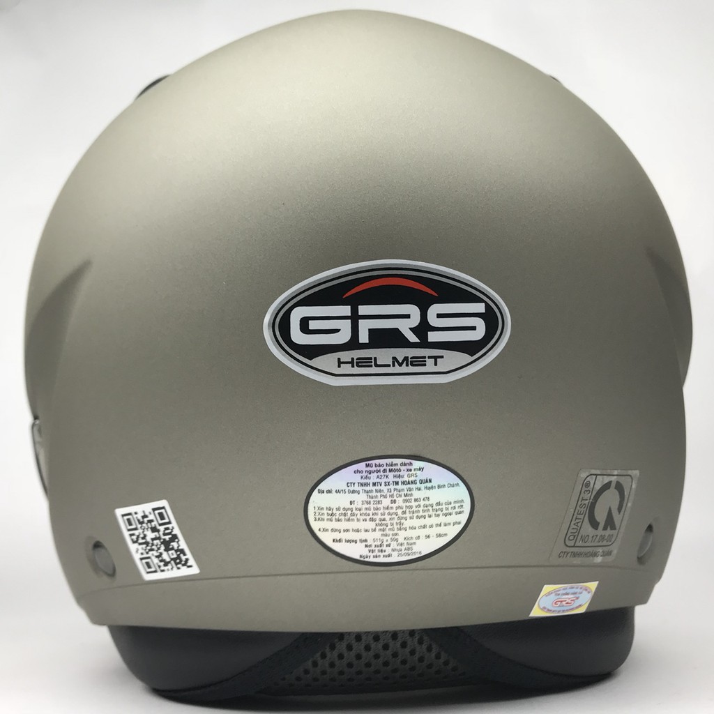 Mũ bảo hiểm GRS A27 (Xám nhám)