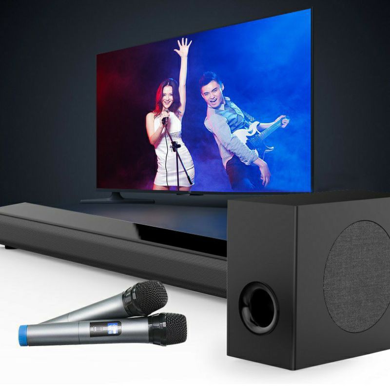 Loa Soundbar 5.1 Bluetooth Hát Karaoke AMOI L5 Tặng 02 Micro Không Dây AZONE