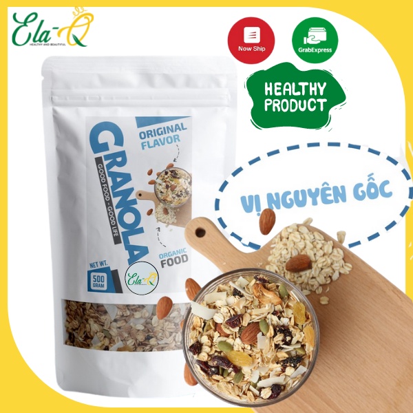 Ngũ Cốc Granola siêu hạt thơm ngon ElaQueen - Ngũ Cốc ăn kiêng giảm cân dành cho người ăn kiêng, keto/das/gym, ăn sáng