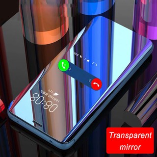 Xiaomi Redmi Note 8 8 Pro Flip Case Smart Luxury Plating View Mirror Covers