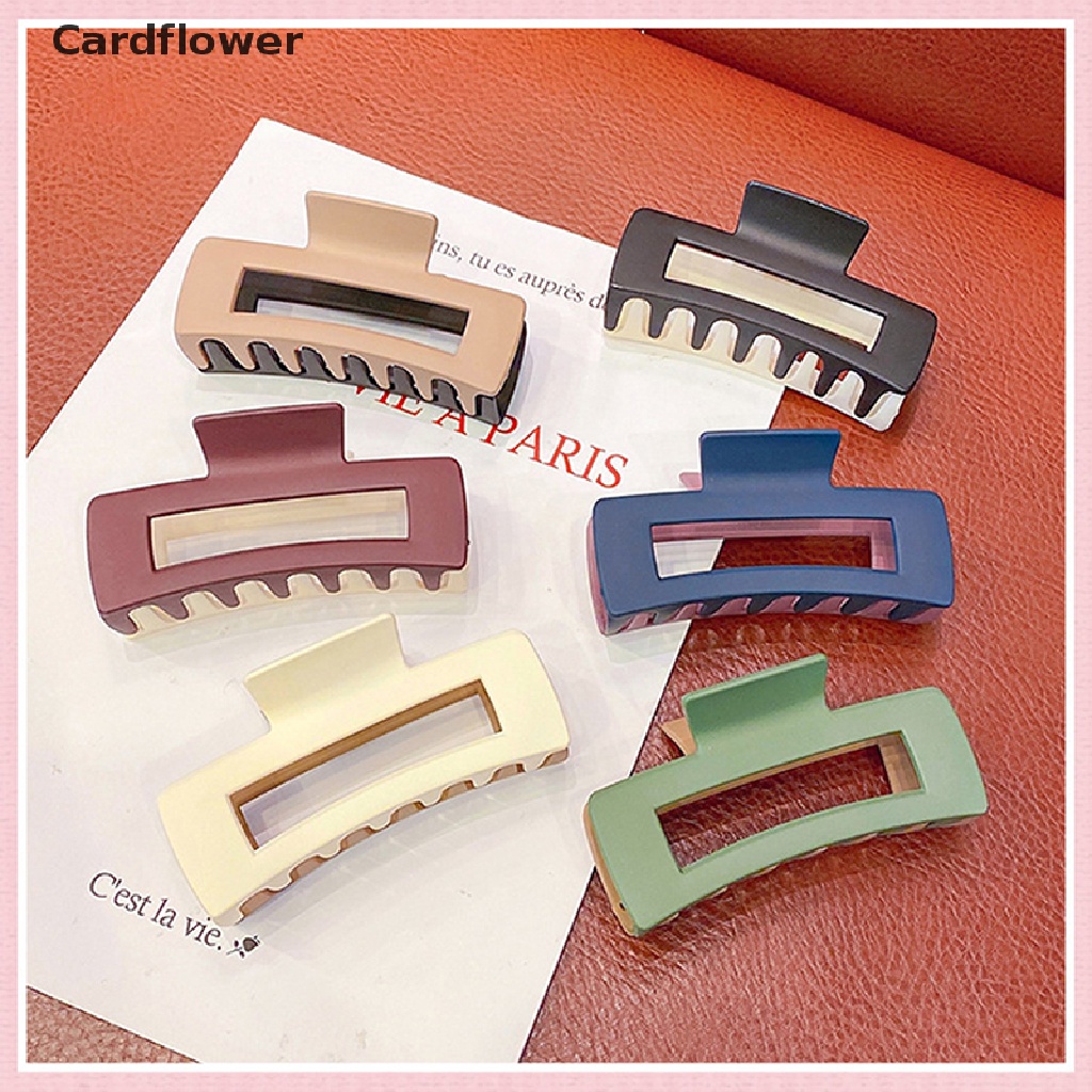 &lt; Cardflower &gt; Kẹp Tóc Hai Tông Màu Hình Vuông Mới Bán Chạy
