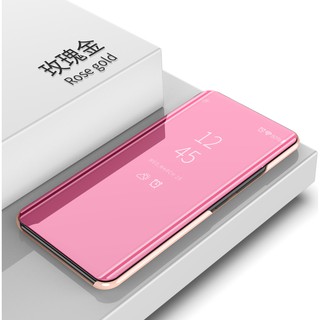 Bao da điện thoại màu trơn tráng gương có giá đỡ chống sốc tiện dụng cho Xiaomi Redmi 5 5 Plus Note 3 4X F1