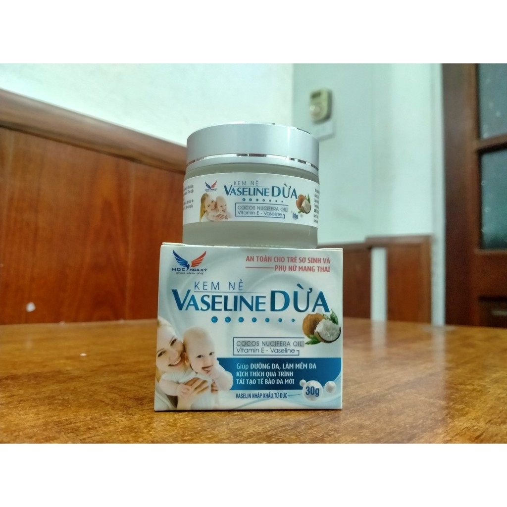 Kem dưỡng ẩm Vaseline dừa 30gr, chàm Dexeryl