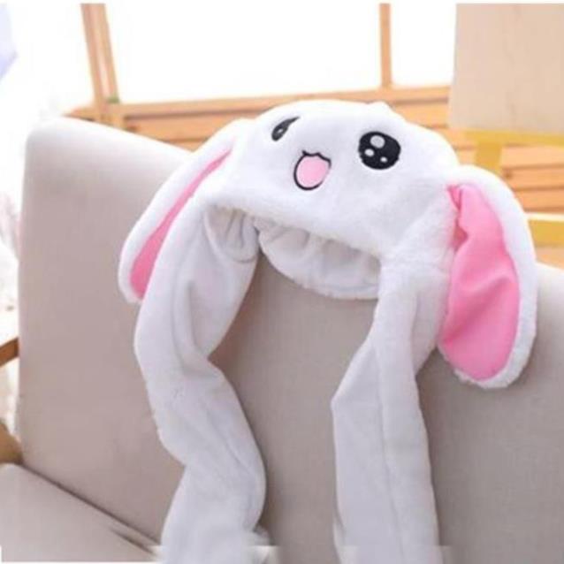 Mũ Tai Thỏ Giật - Nón Vũ Đạo Kpop Bóp Vẫy Tai - Cosplay Siêu Cute