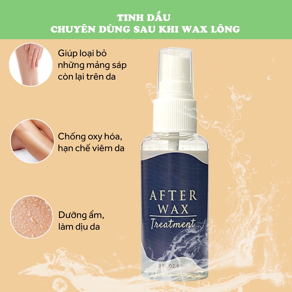 TINH DẦU CHUYÊN DÙNG SAU KHI WAX TẨY LÔNG - 60ML - Làm dịu da, Hạn chế viêm da, Giảm đỏ, Hạn chế viêm lỗ chân lông