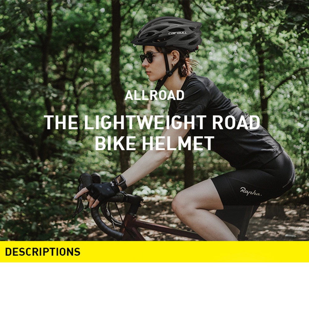 Nón Bảo Hiểm Xe Đạp Siêu Nhẹ Có Đèn Led Và Kính Tháo Rời Được Cairbull