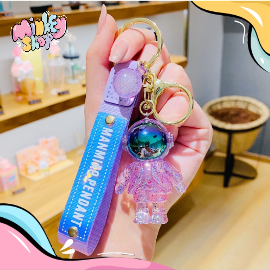 Móc Khóa Đẹp Hình Phi Hành Gia Trong Cute phụ kiện Túi Xách dễ thương -Minkey