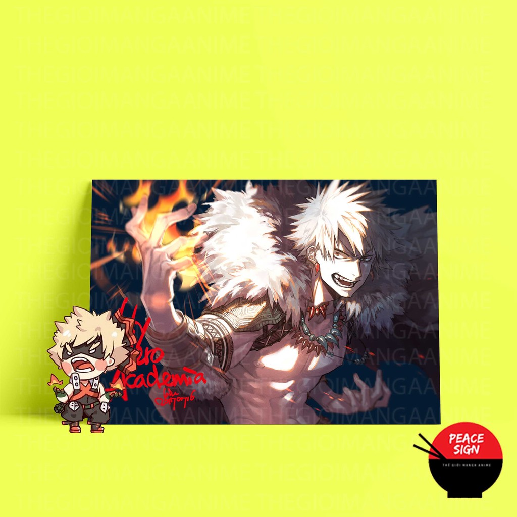 (NHIỀU MẪU) Tấm Postcard cao cấp giấy 260gsm in hình BAKUGOU KATSUKI - BOKU NO HERO ACADEMIA ảnh đẹp mẫu