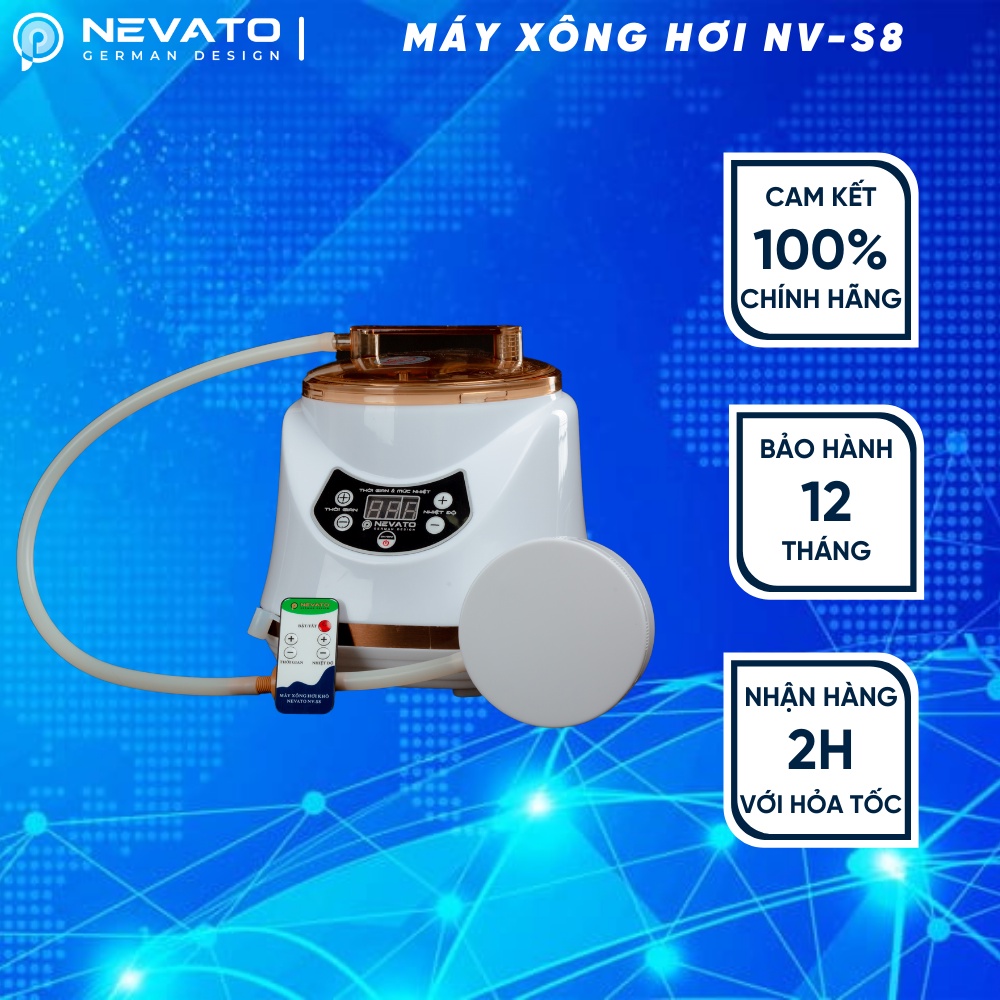 Máy Xông Hơi Giải Cảm Nevato NV-S8 Công Suất 1500W Dung Tích Nồi Xông 2.8 Lít