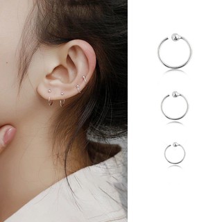 Bông tai xỏ bạc 925 trang sức đơn giản thời trang 