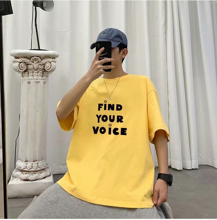 Áo thun tay ngắn phong cách hip hop thời kiểu Hàn cá tính với 5 màu bắt mắt dành cho nam M-8XL