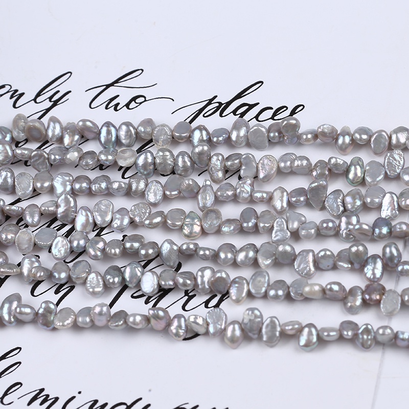 Cuộn Dây Ngọc Trai 5-6mm Màu Sắc Tự Nhiên Dùng Làm Trang Sức Thủ Công