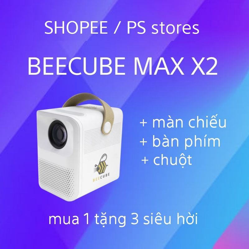 Máy Chiếu Mini BeeCube X2 MAX - FULL HD 1080 - tặng màn chiếu và bàn phím