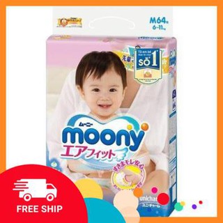 Tã/bỉm dán/quần moony size nb90/s84/m64/l54/l44/xl38 nl