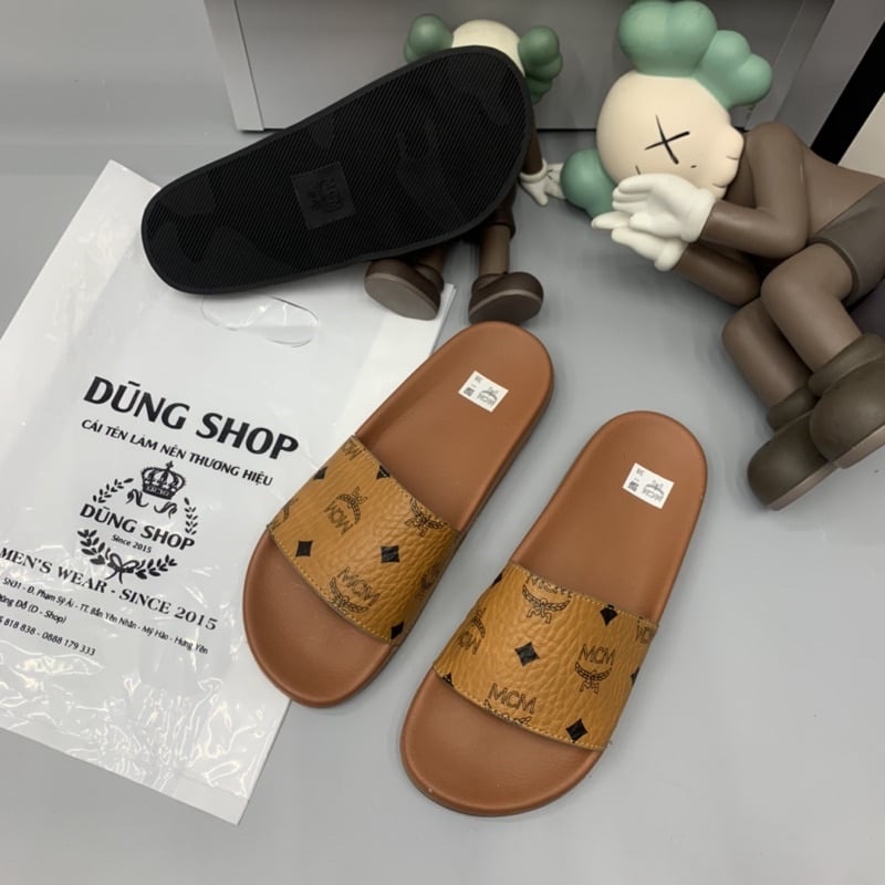 🔥HÀNG SIÊU CẤP🔥Dép quai ngang đẹp 2022 MCM nam quai ngang da PU cao cấp cực bền
