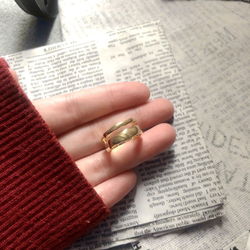 Nhẫn đeo tay hai lớp thời trang sành điệu cho nữ