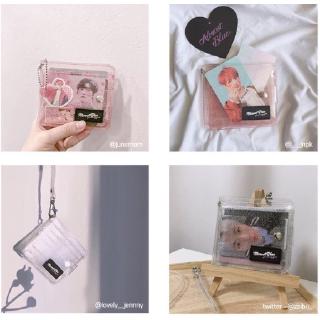 Ví Trong Suốt Màu Xanh Dương Hoạ Tiết BT21 Dễ Thương Xinh Xắn