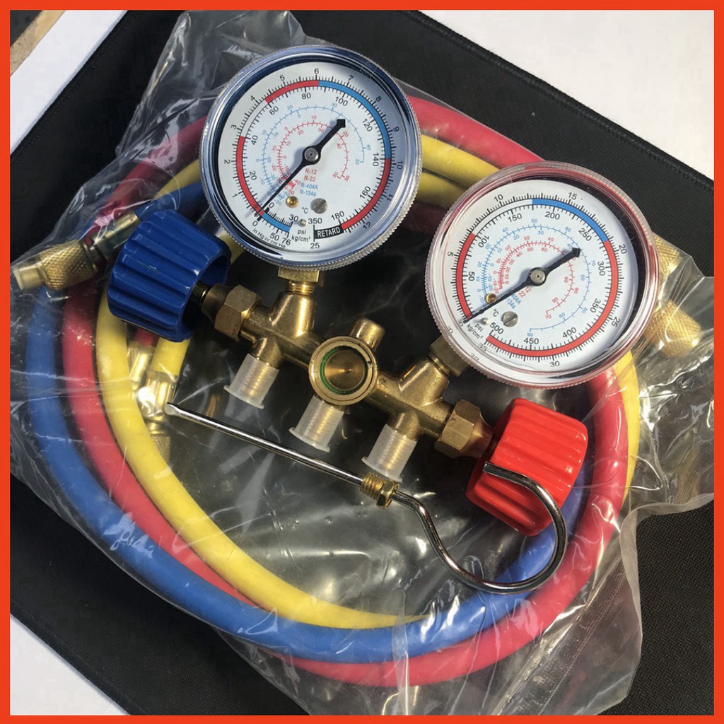 Đồng hồ đo áp suất gas máy lạnh ( Đồng hồ Đôi )